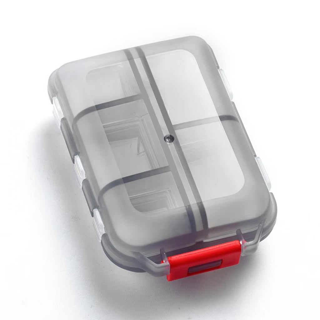 10-Compartment Portable Pill Organizer - Ideal Travel Case for Daily Medications and Fish Oil