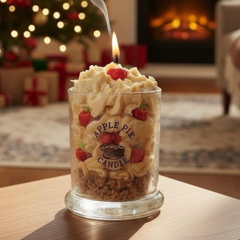 Apple Pie Candle - Perfect for Holiday - Scented Wax Candle with Apple Pie Scent