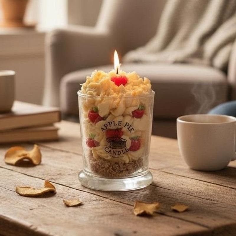 Apple Pie Candle - Perfect for Holiday - Scented Wax Candle with Apple Pie Scent