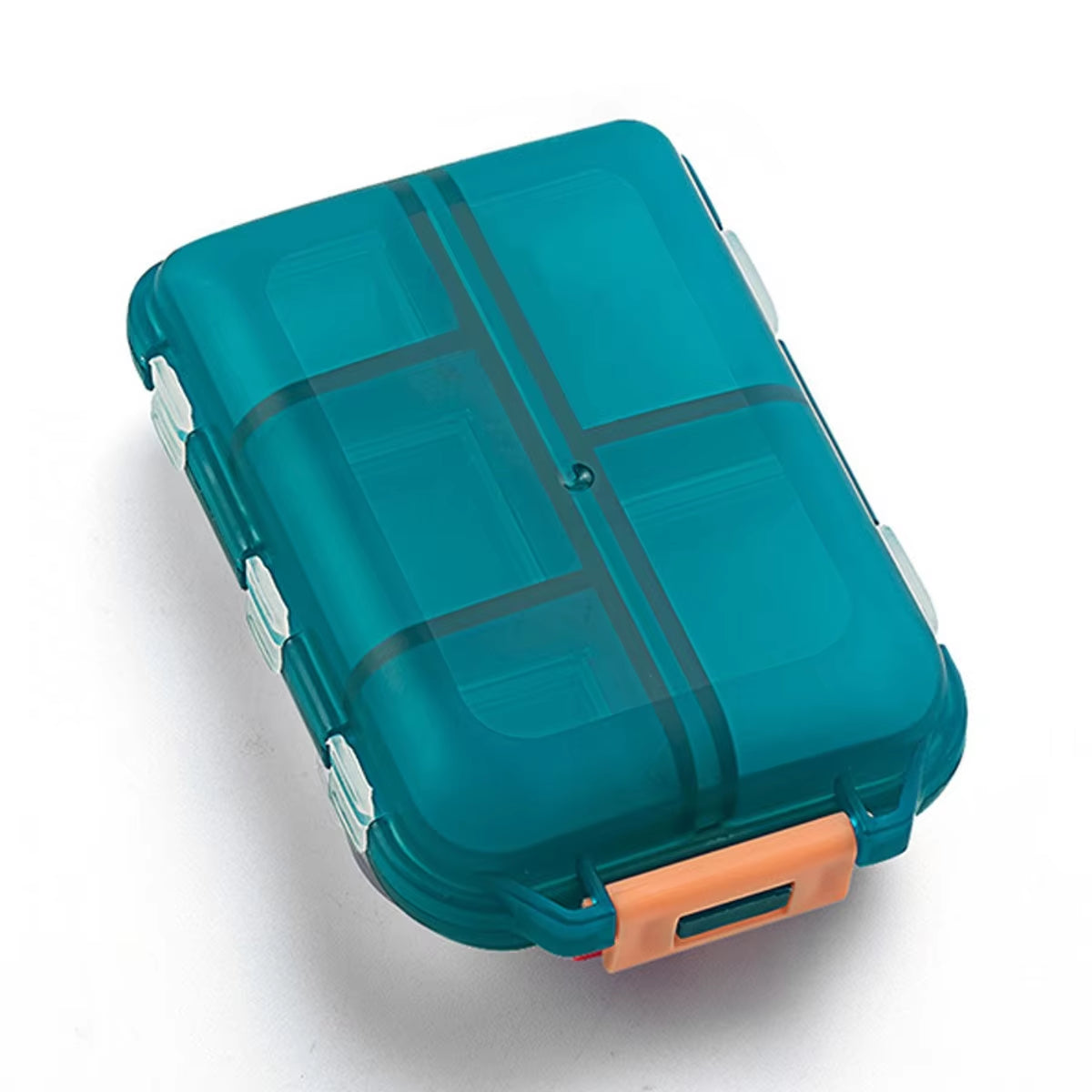 10-Compartment Portable Pill Organizer - Ideal Travel Case for Daily Medications and Fish Oil
