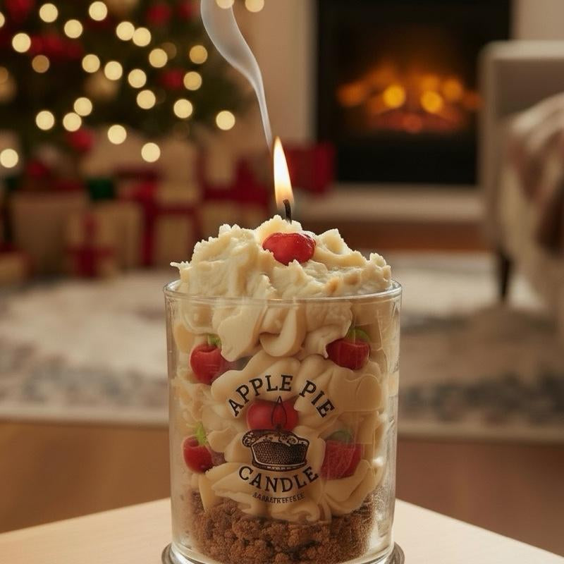 Apple Pie Candle - Perfect for Holiday - Scented Wax Candle with Apple Pie Scent