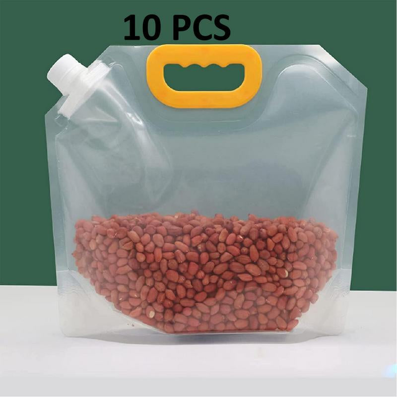 Tiktokshopblackfriday 2.5 L Cereal Moisture Resistant Ziploc Bags Reusable Washable Airtight Clear Suction Bags for Standing Food Storage Odor Resistant Containers Bpa-Free Plastic Kitchen Utensils