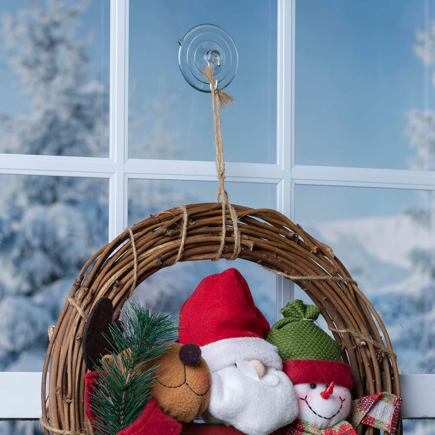 All-Purpose Suction Cup Hooks [10PK Combo Set] Powerful Window Suction Cups with Hooks Use to Hang on Glass, Windows, Doors, Mirrors, Tiles. Set Includes: 2 Large, 4 Medium, 4 Small